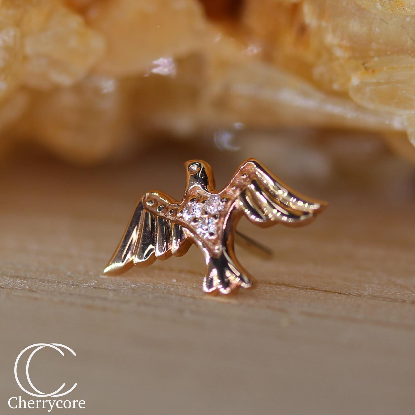 Lovey-Dove 14k Rose Gold Threadless Attachment