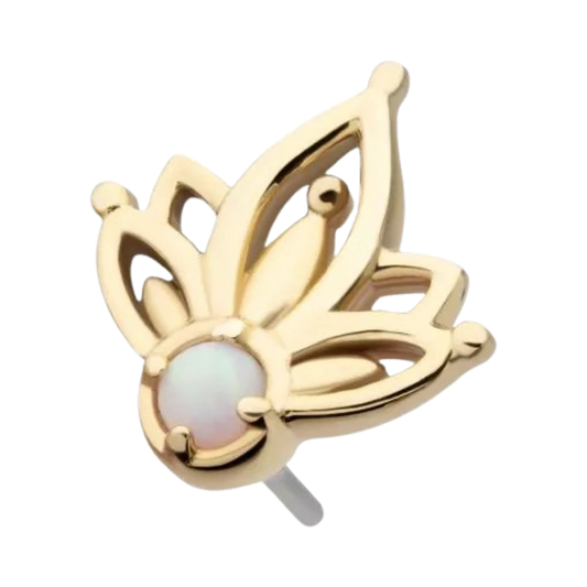 14KT Gold  Lotus w/Opal