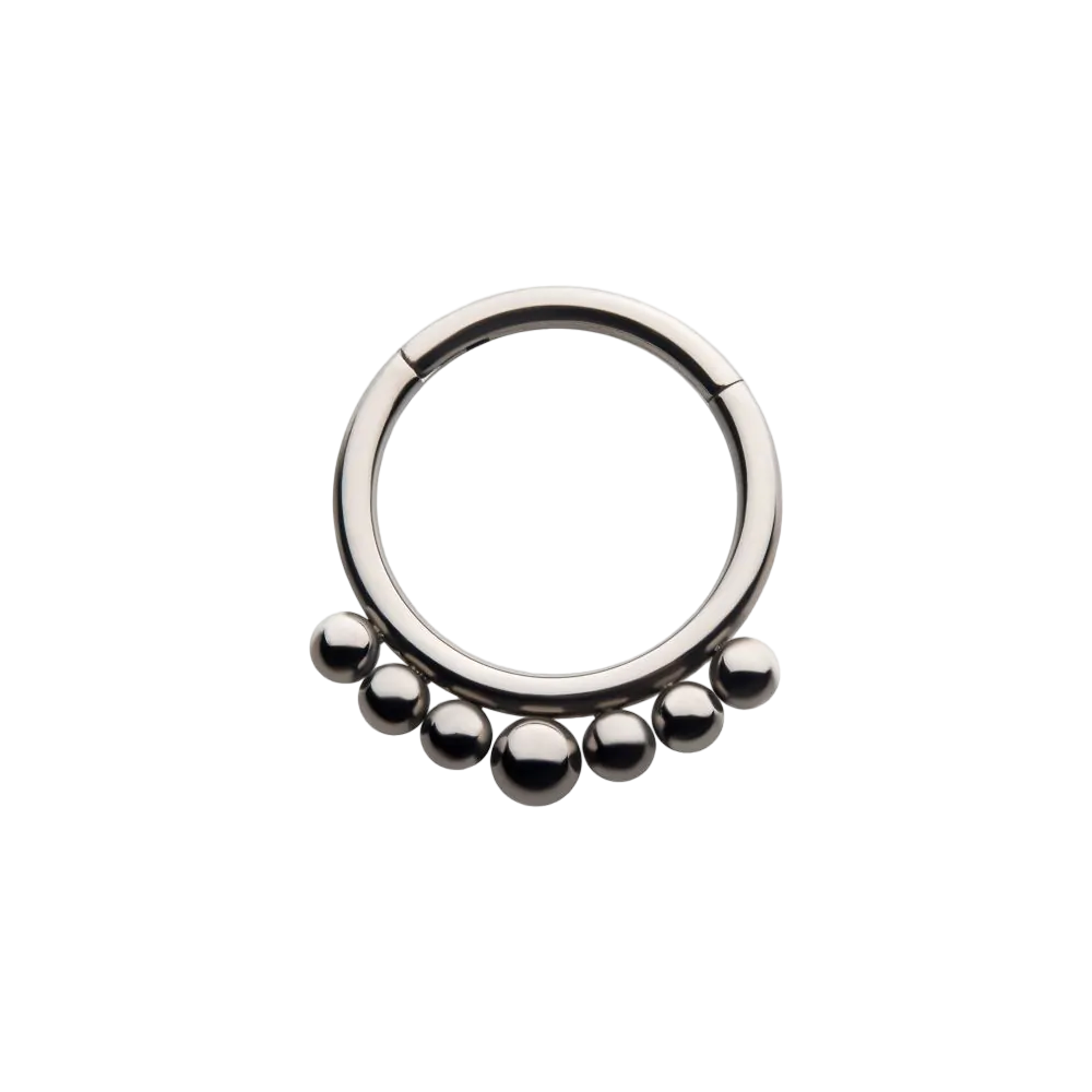 Titanium Beaded  Front Facing Hinged Segment Clicker