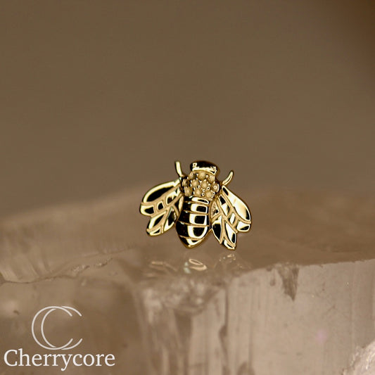 Classic Yellow Gold Bee Threadless Attachment