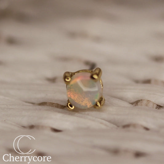 Genuine Australian Opal Cabochon- Threadless attachment