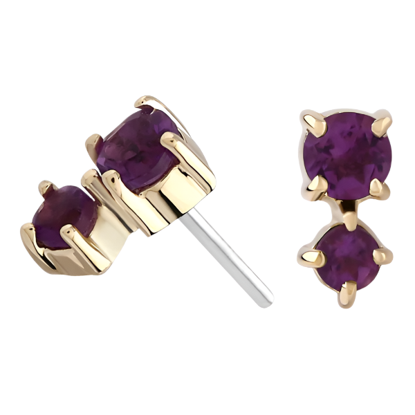 Bebe - Genuine Amethyst- Threadless Attachment