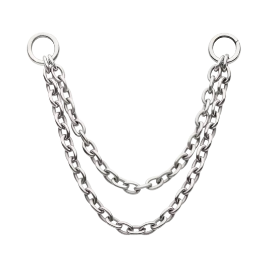 Titanium  Double Rolo Chain