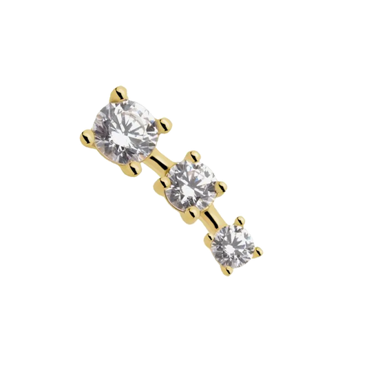 Prong Set Gem Arc Cluster Threadless Attachment