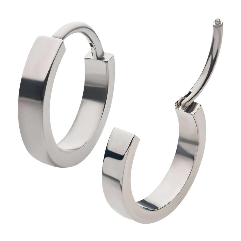 Smooth Titanium Cuff Hinge Ring