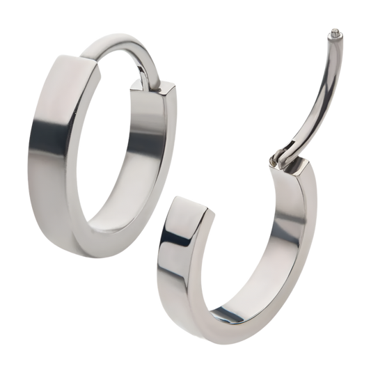 Smooth Titanium Cuff Hinge Ring