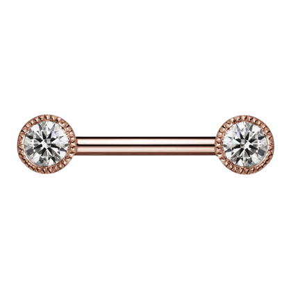 Diamond hot sale nipple barbells